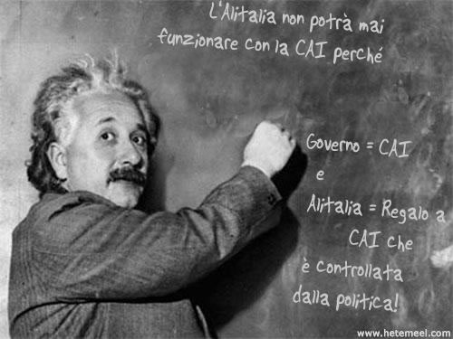 Anche Einstein espresse un parere su Alitalia