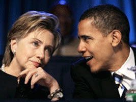 Barack Obama ed Hillary Clinton