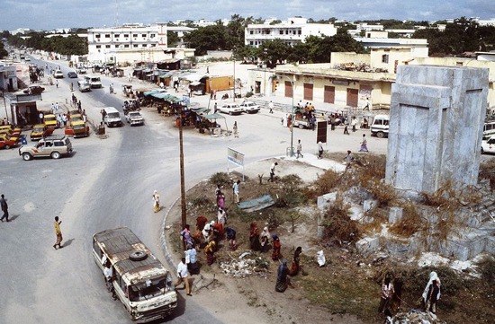 Una veduta di Mogadiscio negli anni 90